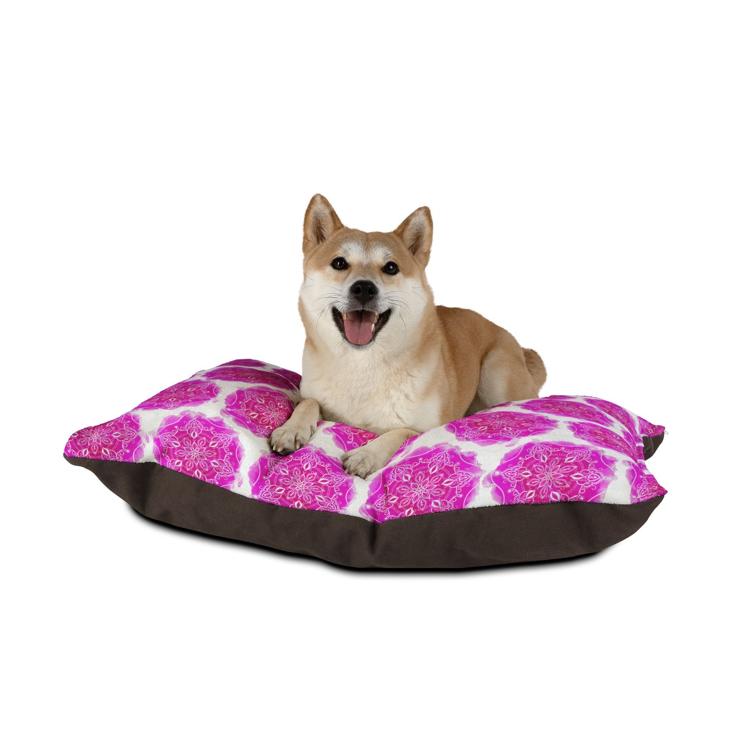 Pink Star Plush Fleece Pet Bed