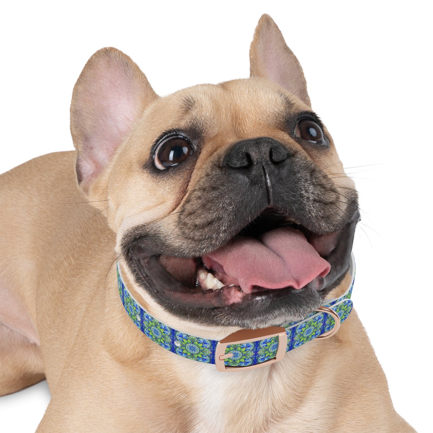 Odor & Stain Resistant Blue Medallion Dog Collar