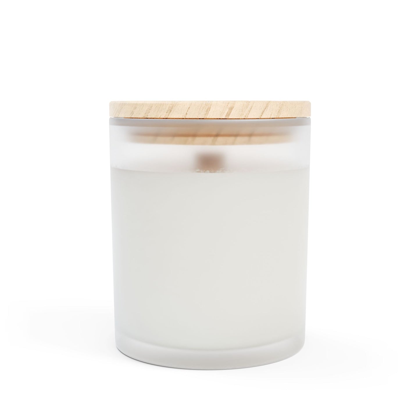 Roots Frosted Glass Candle with Wooden Wick, 11oz