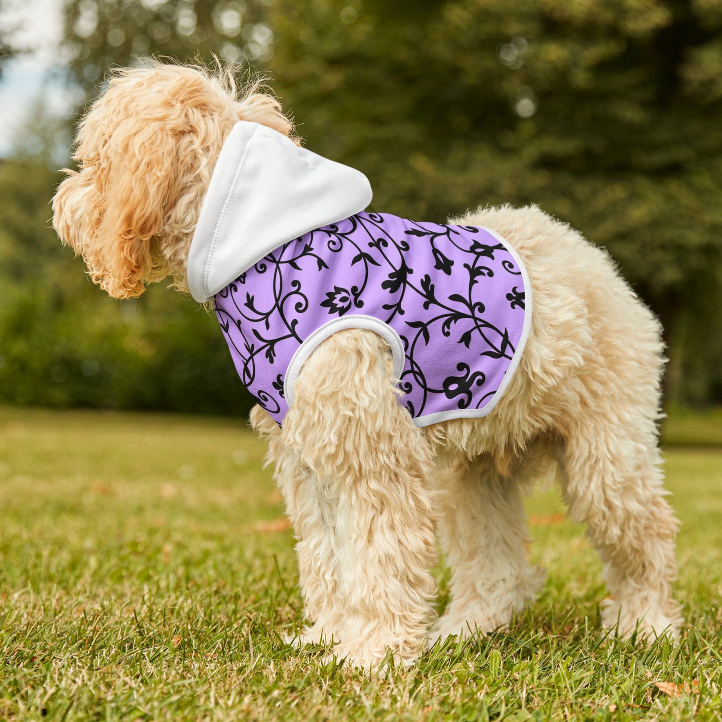 Purple Vine Pet Hoodie