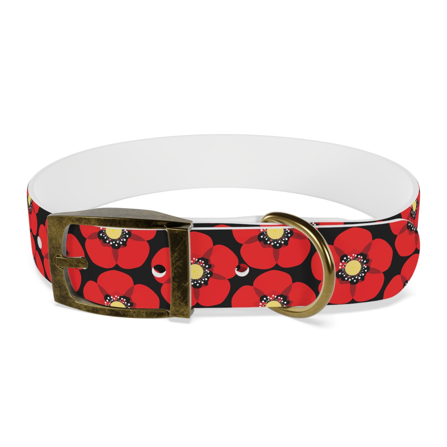 Odor and Stain-Resistant Poppy Dog Collar