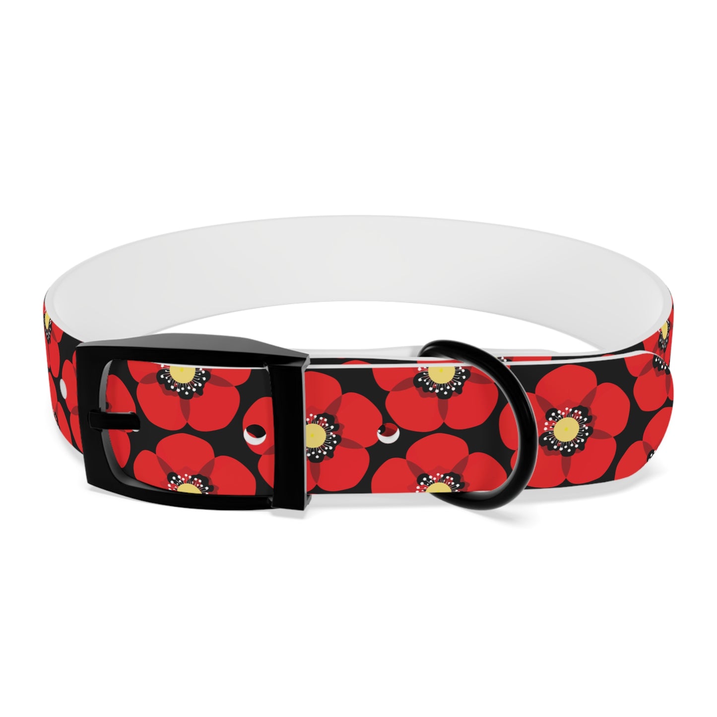 Odor and Stain-Resistant Poppy Dog Collar