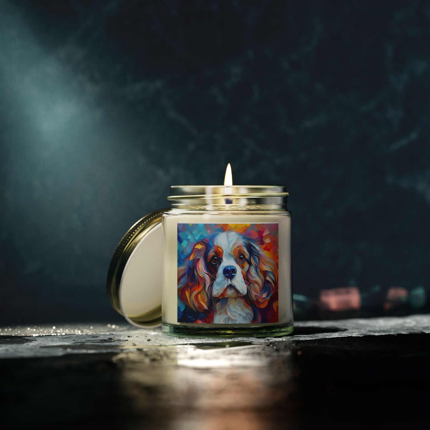 Personalized Dog Breed Graphic Scented Candles with (4oz, 9oz)
