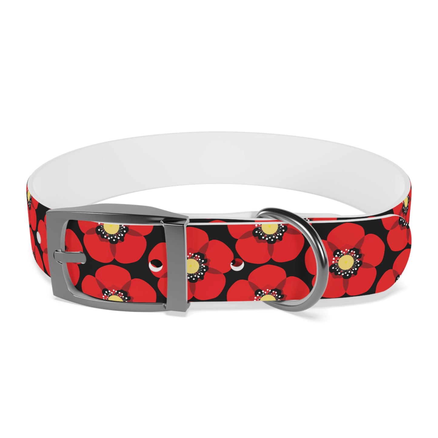 Odor and Stain-Resistant Poppy Dog Collar