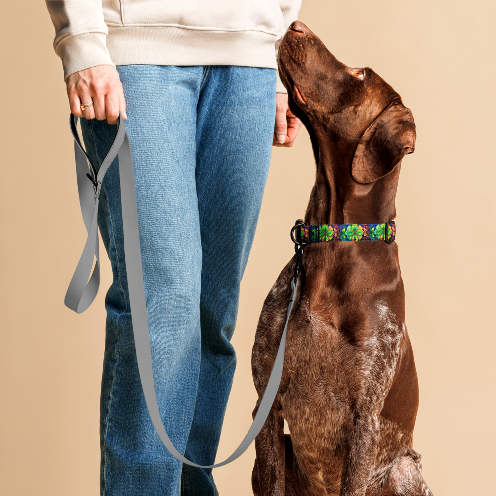 Adjustable Buckle Abstract Clover Pet Collar