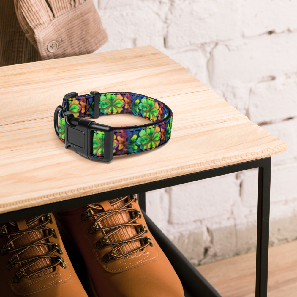 Adjustable Buckle Abstract Clover Pet Collar