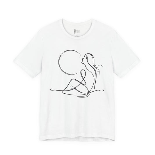 Believe Line Art Tee - Women's Soft T-Shirt, Modern Design, Casual Wear, Everyday Essentials, Unique Graphic Tee