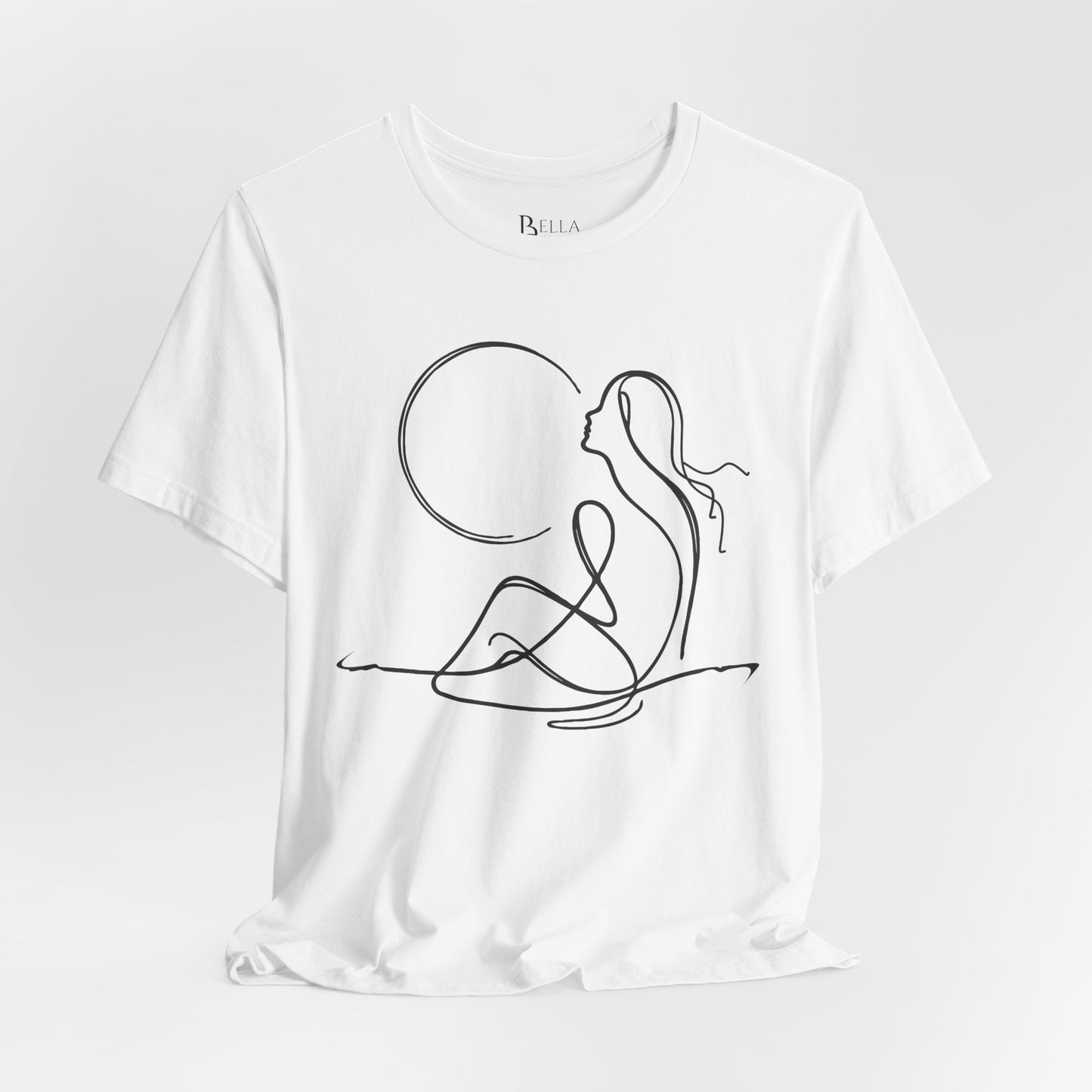 Believe Line Art Tee - Women's Soft T-Shirt, Modern Design, Casual Wear, Everyday Essentials, Unique Graphic Tee